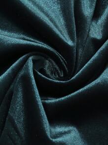 DAZY Robe longue en velours vintage élégante avec col en V enveloppant et taille cintrée pour femmes, robe longue à manches longues pour l'automne, robe de bal