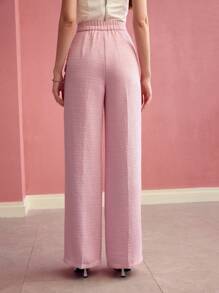 MOTF PREMIUM PRESS CREASE FLORAL PATCHED SUIT PANTS,VALENTINE'S DAY - Khaki - View 6