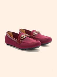 CUCCOO BASICS Women'S Casual Simple Style Loafers, Daily Wear - Burgundy - View 1