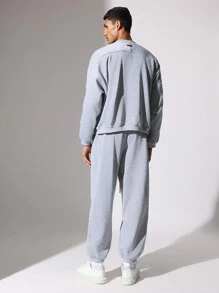 SUMWON Vintage Athletic Sweatshirt Co-Ord Set Oversized Loungewear Winter Tracksuit Casual Streetwear Jogger Outfit Comfy Athleisure Two Piece
