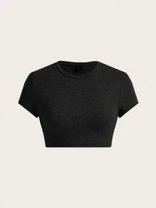 SHEIN EZwear 3 件套女士休闲简约黑色、白色、卡其色 T 恤，适合夏季 - 彩色 - 查看 6