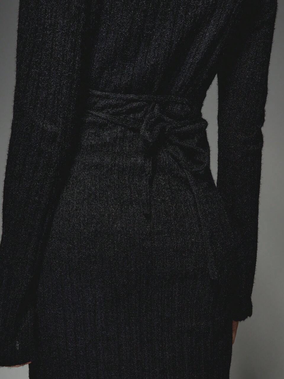 MISSGUIDED Rib Knit Boat Neck Long Sleeves Maxi Dress