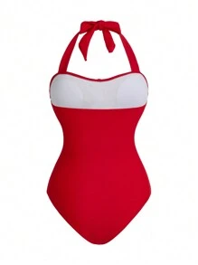 Swim Oasis 夏日假期 3D 花卉连体泳衣套装 - 紅色 - 查看 6