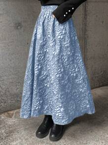 FRIFUL 女士花卉印花松紧腰休闲 A 字裙