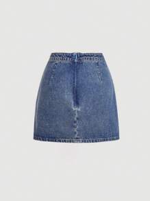 SHEIN MOD High Waisted Bow Decor Women Denim Mini Skirt, Summer For Women, Cowgirl For Women, Concert Women, Rave, Festival For Women, Country Concert