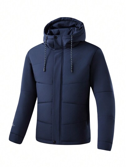 Manfinity Sport Corelite Chaqueta deportiva con capucha y cordón elástico de unicolor para hombre, para invierno
