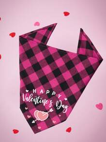 PETSIN Valentine's Day Pet Bandana, Dog Neckerchiefs With Heart Print, Random Color - Multicolor - View 7