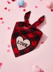 PETSIN Valentine's Day Pet Bibs, Color Changing Heart Pattern Dog Bandanas, Random Color - Multicolor - View 2