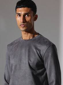 SUMWON T-shirt essentiel premium à manches longues coupe slim - Gris - Voir 4