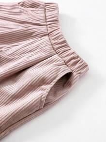 PrepCrw Pantalones cortos sueltos de tejido elástico para niñas jóvenes