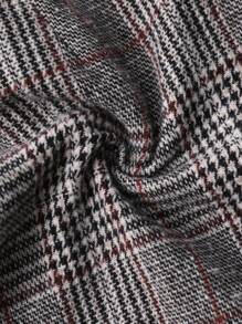 Calvaya Eleganti shorts alla francese, versatili e alla moda con vita alta e gamba ampia a quadri marroni, adatti per l'autunno/inverno