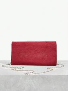 SHEIN SXY Women's Fashionable Elegant Riveted Angola Red Clutch Valentines - Burgundy - View 4