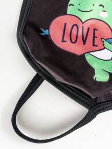Men's Heart & Dinosaur Print Sexy Thong Briefs - Green - View 6