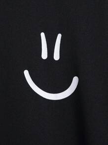 SHEIN 2 件套青少年男孩笑脸印花圆领 T 恤