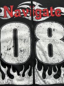 SHEIN 2pcs Teenager/Boy Casual Hooded Sweatshirt & Sweatpants Set - Multicolor - View 7