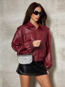 SHEIN ICON Bolso de hombro para damas y mujeres, bolso hobo, de moda, personalizado, simple, versátil, de calle, dulce y fresco para chicas, chicas calientes, Y2K, remaches, plateado, bolso de bolos, bolso Boston, Y3K, adolescentes