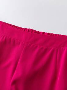 DreamSkyne Plus Size Women's Elastic Waist Loose Pants Fall Cloth For Women - Hot Pink - View 3
