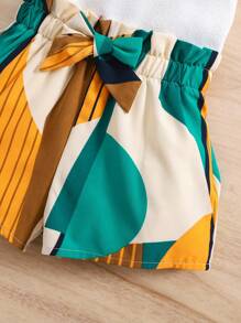 Travachic KIDS Baby Girl Cute Colorblock Striped Romper, Summer Vacation - Multicolor - View 5