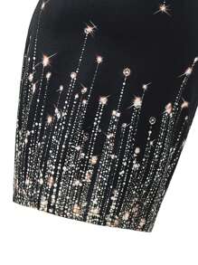 Tween Girl Sequin Print Effect Bodycon Dress, Elegant