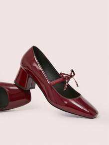 CUCCOO DOLLMOD Simple Mary Jane High Heel Pump Shoes For Women, Halloween Valentine's Day