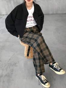 FRIFUL Women's Button Front Long Sleeve Pocket Casual Denim Jacket