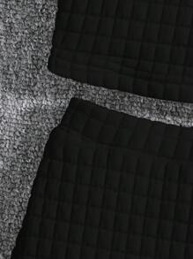 SHEIN Conjunto informal de niña bebé con camisola estampada a cuadros de unicolor y falda de cintura elástica, conjunto de atuendo de verano