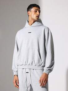 SUMWON Overhead Hoodie With Barrel Fit Jogger In Lightweight 2 Piece Set - Grey - View 3