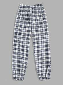 RueChic Men Plaid Printed 2pcs Pack Regular Homewear Bottom Pants - Multicolor - View 9