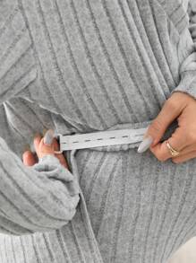 SHEIN 3pcs Grey Casual Home And Outdoor Suit Set, Autumn - Grey - View 4