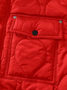 AKNOTIC Business Casual 男士修身休闲加厚立领夹克，适合秋冬季 - 紅色 - 查看 5