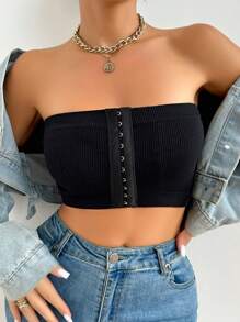 Seamless Front Closure Strapless Women's Tube Bra