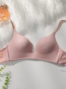 Women's Casual Comfy Plain Backless Medium Stretch Bras Multicolor Fabric Bra Top - Multicolor - View 6