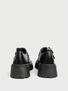 Sugerpunk Modne, uniwersalne, zdobione motylami buty na platformie i koturnie - Czarne - Zobacz 4