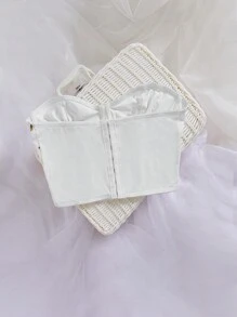 SHEIN Privé Women's Elegant Romantic Floral Embroidery Mesh Tight Fit Bustier Top