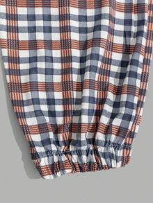 RueChic Men Plaid Printed 2pcs Pack Regular Homewear Bottom Pants - Multicolor - View 6