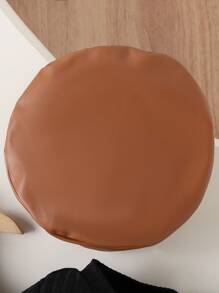 SHEIN 3pcs/Set Baby Girl Elegant Fuzzy Skirt Set With Beret Hat, Autumn/Winter - Brown - View 4