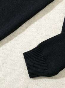 SHEIN 男童学院风针织提花毛衣套装，秋冬 - 咖啡棕 - 查看 6