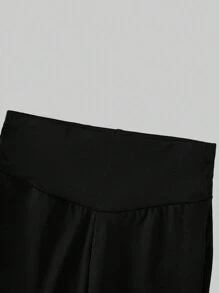 2pcs Teen Girl Vintage American English Print Basic Sweatshirt And Pants Set - Multicolor - View 4