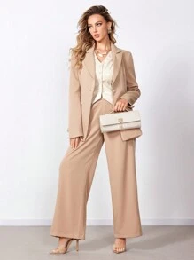 SHEIN SXY 女士，女式手提包，编织包，时尚，简约，优雅，多功能，经典，金色，适合经典、通勤、办公室、约会、日常、购物、下午茶、派对、舞会、俱乐部、约会、生日、晚会、约会之夜 - 杏色 - 查看 9