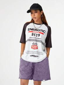 Coolane 女士街头复古做旧水洗颓废风运动短裤