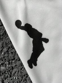 SHEIN Leap Crew 2pcs/Set Teen Boys Loose Fit Graphic Hoodie And Sweatpants Set - Multicolor - View 3