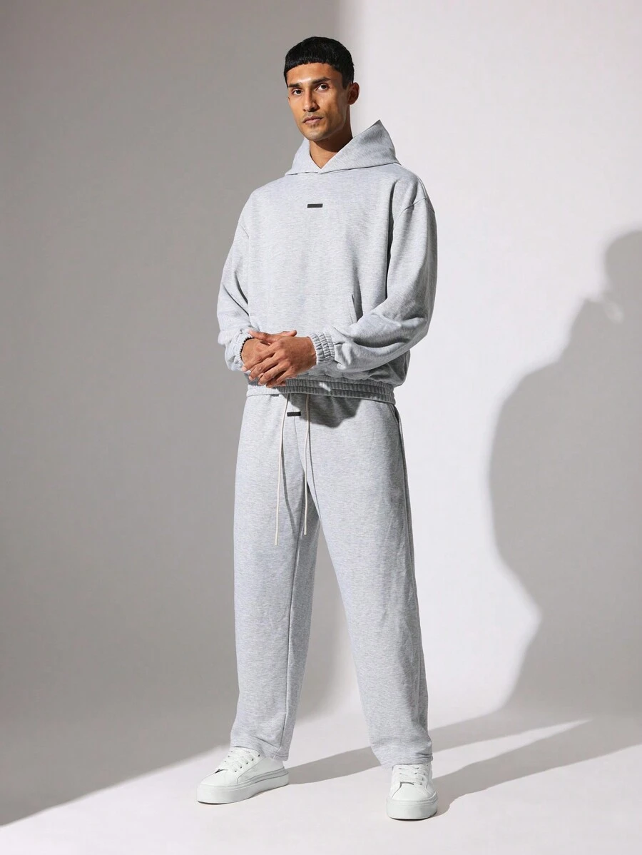 SUMWON Overhead Hoodie With Barrel Fit Jogger In Lightweight 2 Piece Set - Grey - View 1
