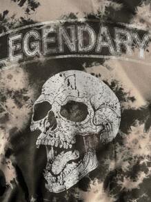 SHEIN Teen Boy Loose Fit Graphic Print Sweatshirt - Multicolor - View 5