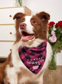 PETSIN Valentine's Day Pet Bandana, Dog Neckerchiefs With Heart Print, Random Color - Multicolor - View 3