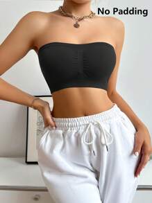 5pack Solid Ruched Bustier Bra