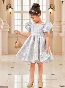 Vestido casual de manga corta sencillo y de moda para niñas jóvenes para uso diario - Multicolor - Ver 4