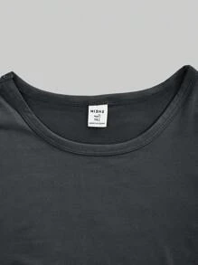 2pcs Teen Girl Vintage American English Print Basic Sweatshirt And Pants Set - Multicolor - View 8