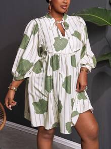 Slaydiva Vestido elegante de vacaciones ligero talla grande - Adecuado para vacaciones y viajes