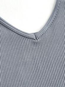 Women's Rhinestone Decor Sports Yoga Gym Casual Undershirt Workout Tank Top - Multicolor - View 3