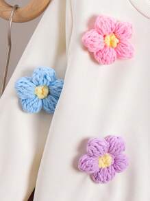 2pcs/Set Young Girl Autumn Casual Energetic Pattern Hoodie And Pleated Skirt, Pink Floral Sweatshirt With Cute Skirt, Sweet And Active Outfit For Outdoor Activities - Pink - View 7